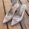 Slingpumps Ziegenvelour/Seide – Bild 2